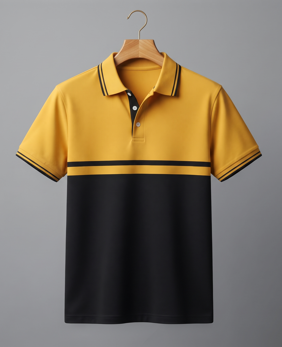 Premium red-black polo